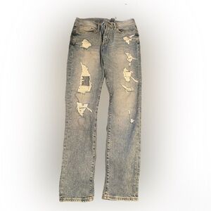 H&M 32/32 Skinny Coupe Distressed Denim. Good Used Condition.